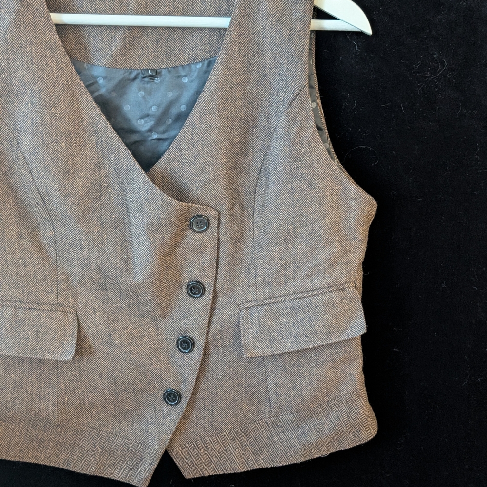 Brown Buttoned Vest - image 2